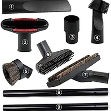 Vacuum cleaner attachment brush head extension pole