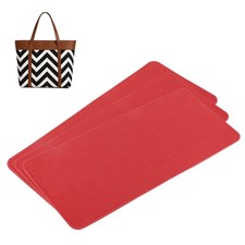 3pcs Felt Bag Base Shaper Handbag 14.76x6.69" 3mm Thick, Red