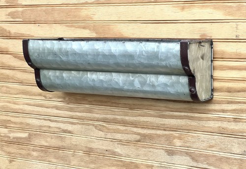 Rustic Galvanized Metal Wall Planter Shelf – 16” Farmhouse Wall Decor - New - Picture 9 of 12