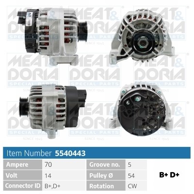 Meat & Doria Lichtmaschine Generator FüR Fiat Panda 169 1.2 1.1 Punto Van-image