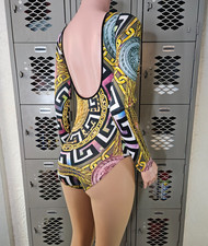 Fashion Dance Leotard Spandex Bodywear Bodysuit Open Back Size Medium