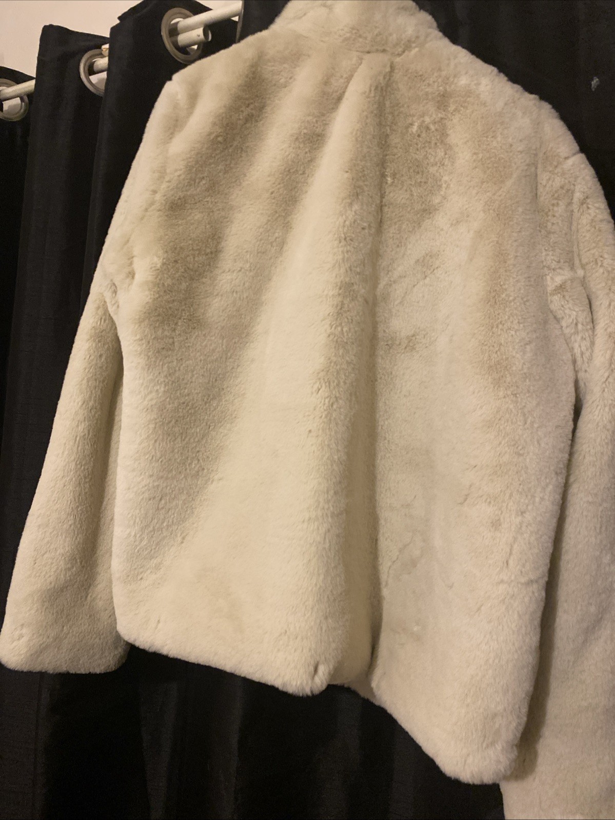 Ladies ONLY cream Faux Fur Jacket Coat Size M Brand New image 4