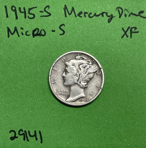 1945 S Mercury Silver Dime XF EF Extremely Fine 10c Mico S US Coin Collectible