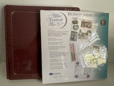 Creative Memories Scrapbook Album 12x12 Burgundy Gold Trim  Refill Pages NEW