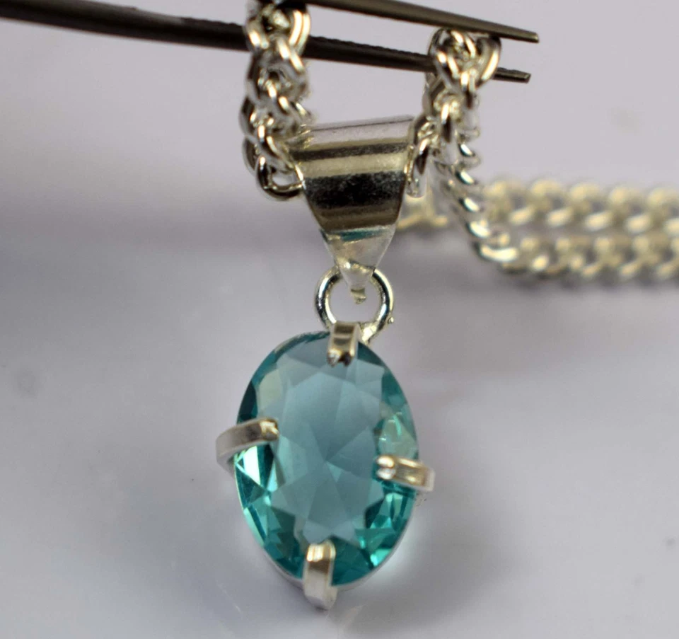 6.25 Ct Natural Green Amethyst Oval Gemstone Certified Men's Engagement Pendant - Image 3 of 4