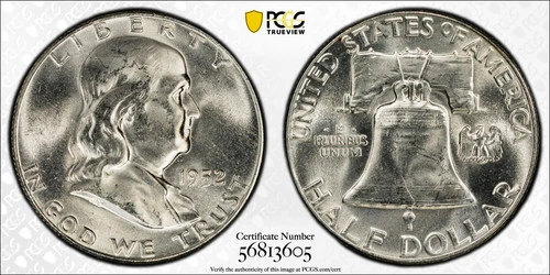 1952 Franklin Half Dollar PCGS MS64