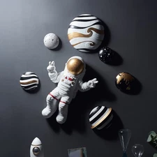 Kid’s Room Wall Decor Space Themed Bedroom Resin Hanging Art Decoration Space...