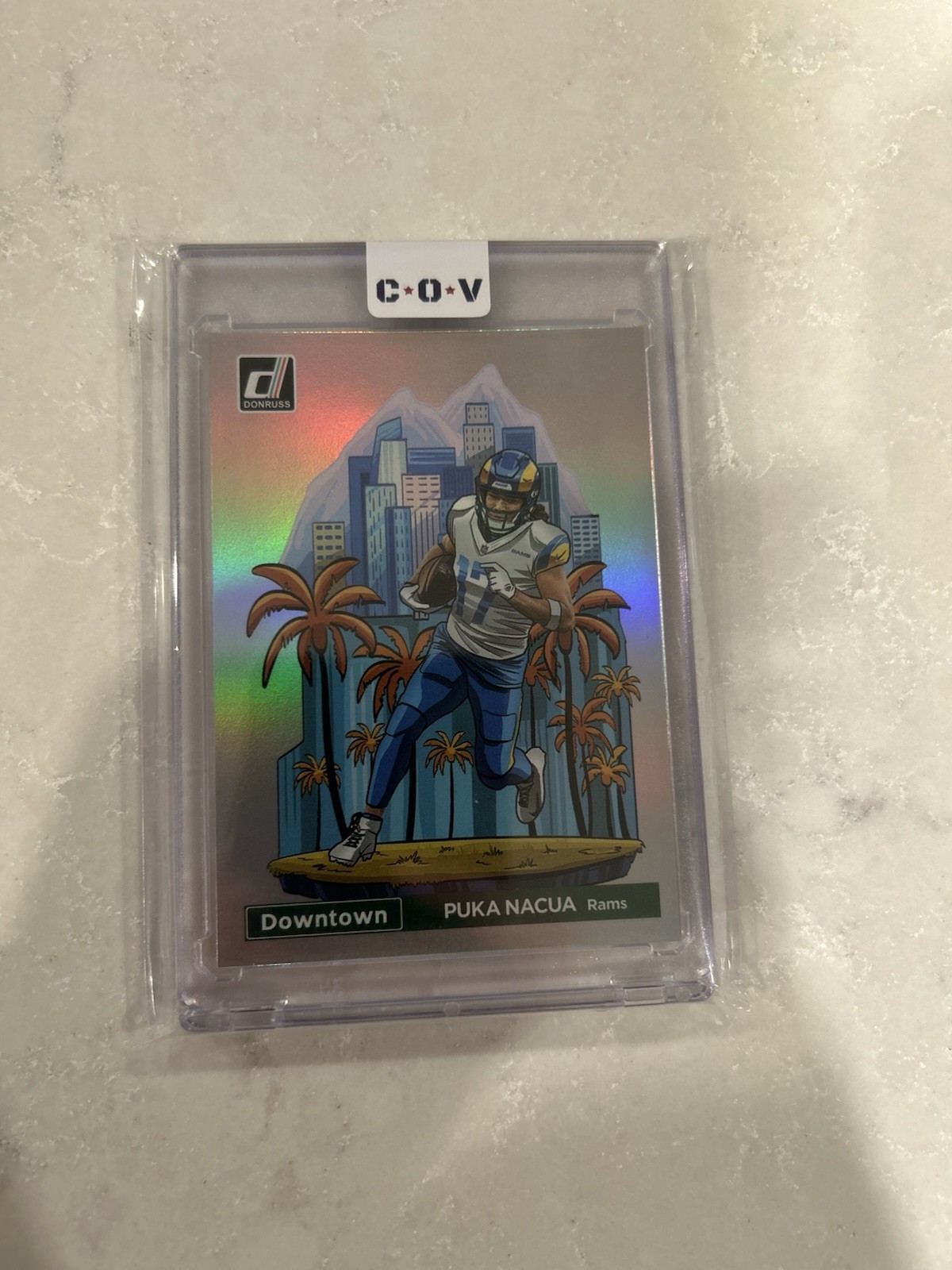 PUKA NACUA 2024 PANINI DONRUSS DOWNTOWN LOS ANGELES RAMS FOOTBALL CASE HIT SP