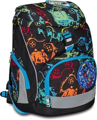 Schulrucksack SJ Gang Updown Soft schwarz 24L ergonomisch Kind Grundschule Mittel