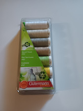 Gutermann Sew-All Polyester Thread Set 7 Spools-Light 734390 White Tan Yellow