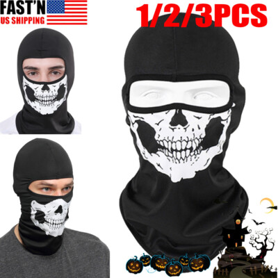 1/2/3x Skull Full Face Mask Call of Balaclava Duty Mask Ghost Skeleton Ski Mask