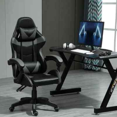 mcc direct Swivel Faux Leather Office Chair Racing Sports Gaming