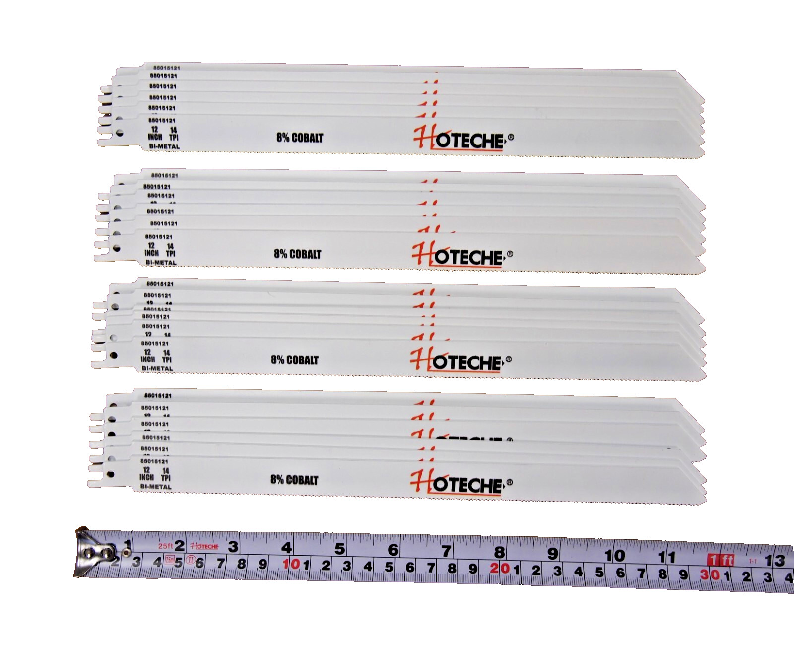 HOTECHE 24-Pack Bi-Metal Cobalt Reciprocating Saw Blades, 12" x 14 TPI