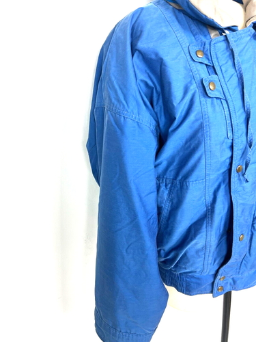 Vintage BOGNER Ski Jacket Blue Full Zip Snap Button Red Women's L Nice - Picture 3 of 14