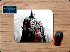 BATMAN  HARLEY QUINN ARKHAM CITY CUSTOM MOUSE PAD DESK MAT VIRTUAL HOME SCHOOL