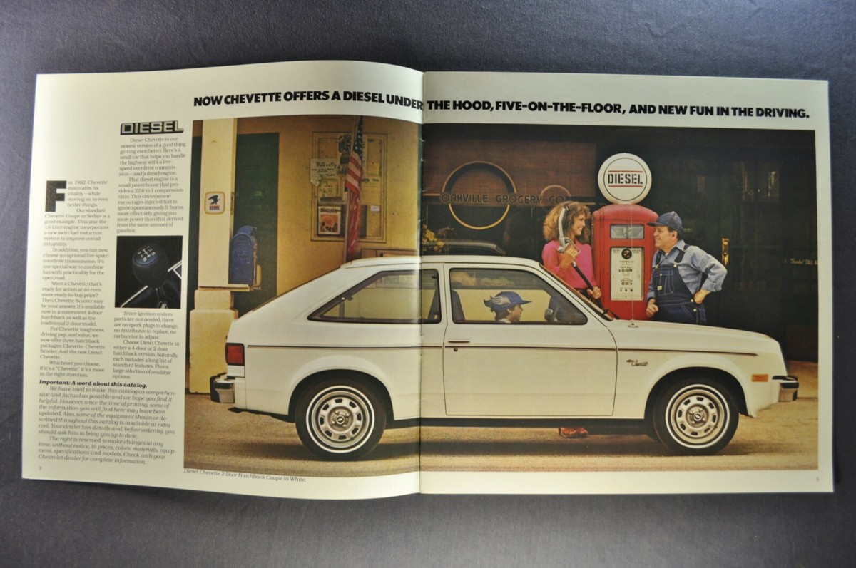 1982 Chevrolet Chevette Catalog Brochure Sedan Scooter Excellent