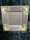 Country Rustic Wooden Decor Square Primitive Plate by Marybeth Handpainted