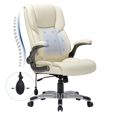 COLAMY High Back Executive Office Chair- Ergonomic Home Computer Desk Leather...