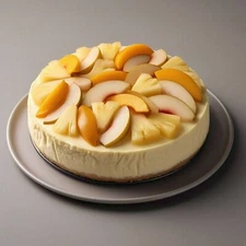Sugar Free Tropical Fruit Cheesecake 9", Topped with Slices 9" 2 lbs Gift Boxed