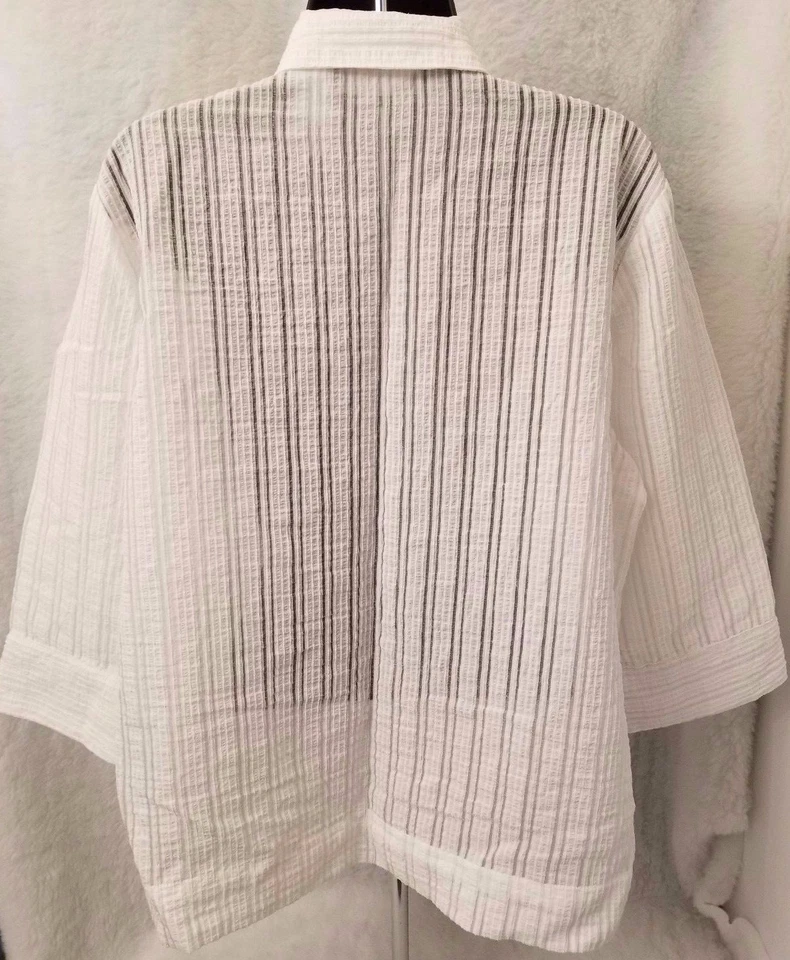 Camisa Top Blusa JH Collectibles Mujer Talla XL X Grande Blanca Plata Foto 4 de 4