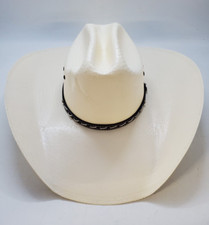 Cody James Laced Woven Straw Western Hat Ivory Men's Size 7