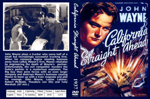 JOHN WAYNE IN "CALIFORNIA STRAIGHT AHEAD" RARE DVD