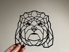 Geometric Cockapoo Spoodle or Cockerdoodle Pet Dog Wall Art Decor Hanging