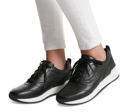 MICHAEL Michael Kors Allie Strider Women's Leather Lace-Up Sneakers Size 8 ❤️❤️ - Afbeelding 5 van 5