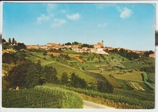 VECCHIA CARTOLINA DI CASTELNUOVO CALCEA - ASTI - PANORAMA - FORMATO GRANDE