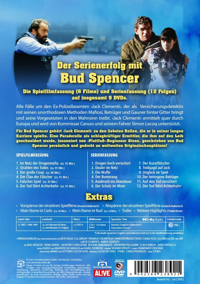 Bud Spencer: Jack Clementi Anruf genügt (Special Edition Gesamtedition) [9 DVDs] - Bild 2 von 4