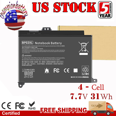 BP02XL Battery for HP Pavilion PC 15 Series 15-AU010WM 15-AU123CL 15-AW053NR New