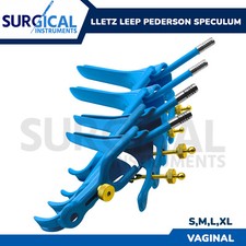 4 Pcs Blue Coated LLETZ LEEP Pederson Vaginal Speculum OB/GYN Medical German GR
