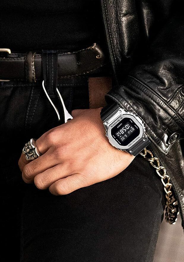 Casio G-SHOCK GM-5600-1JF Digital Stainless Steel Bezel Casio G-SHOCK GM-5600-1JF Digital Stainless Steel Bezel