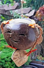 Glocke Windspiel Kokosnuss Puppe Rarit&auml;t aus China Handarbeit ca. 15cm - Sammler