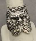 Vintage Men’s Solid Sterling Silver Greek God ZEUS Ring Size 10 3/4