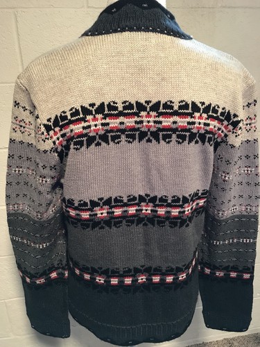 Orvis Womens Size M Grey Red Cardigan Acrylic/wool EUC - Picture 4 of 5