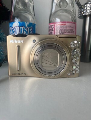 Nikon COOLPIX S8100 12.1MP Digital Camera - Gold for sale online