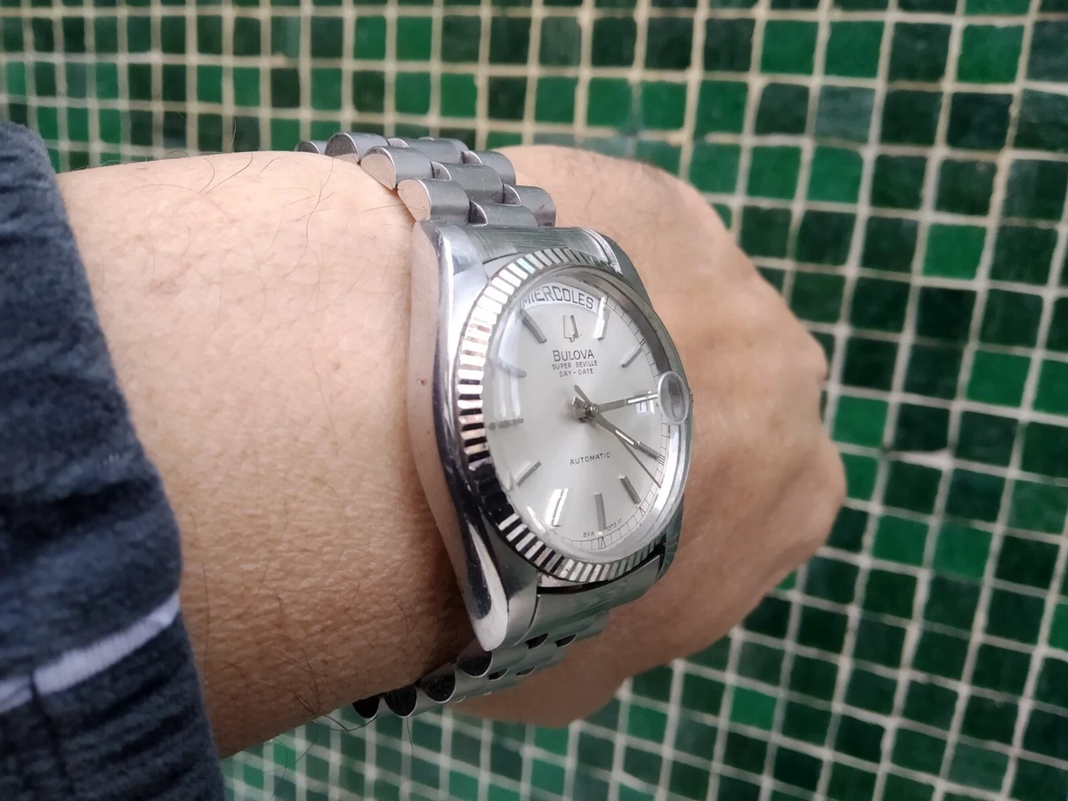 BULOVA SUPER SEVILLE DAY DATE BEST POORMAN WHITE OYSTER PRESIDENT ETA 2834