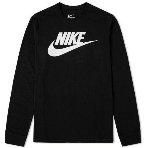 Nike Icon Futura Long Sleeve T-Shirt Black/White Men's Large BNWT