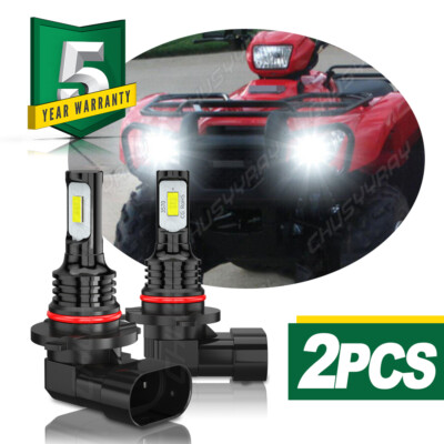 2 LED Super Brite LED headlight bulbs for Honda Foreman Rubicon 500: 2001-2014