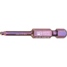 PB Swiss Tools PB E6.212/2,5 Precisionbit, Shape E 6.3 (1/4″), With Ball End