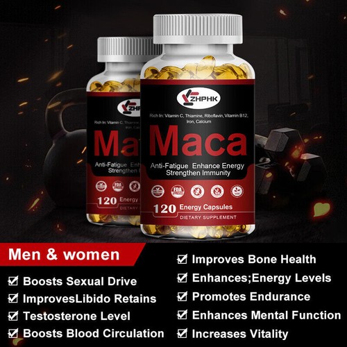Male Enhancement 120 Capsules Testo Booster Enhance Libido Stamina Performance - Foto 2 di 8