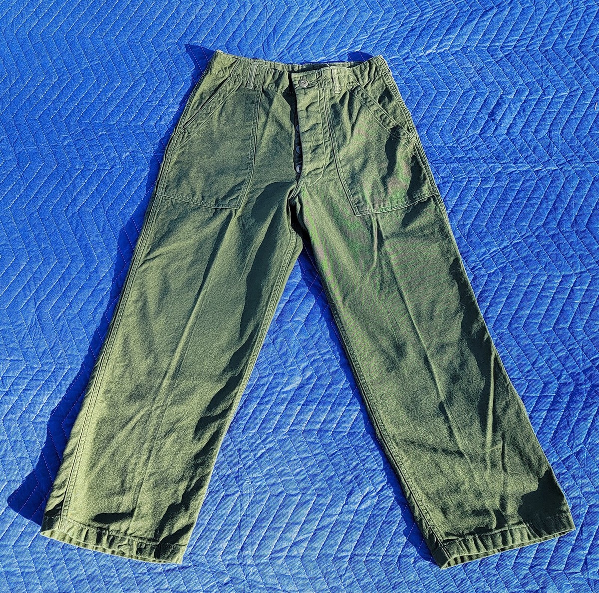 1966 US Army Cotton Sateen OG 107 Utility Pants/Trousers-30x29