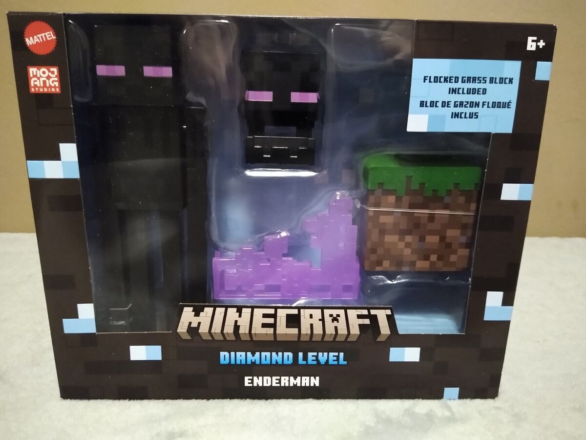 Minecraft Diamond Enderman Action Figure with Accessories, 5.5-inch Toy  Collectible 