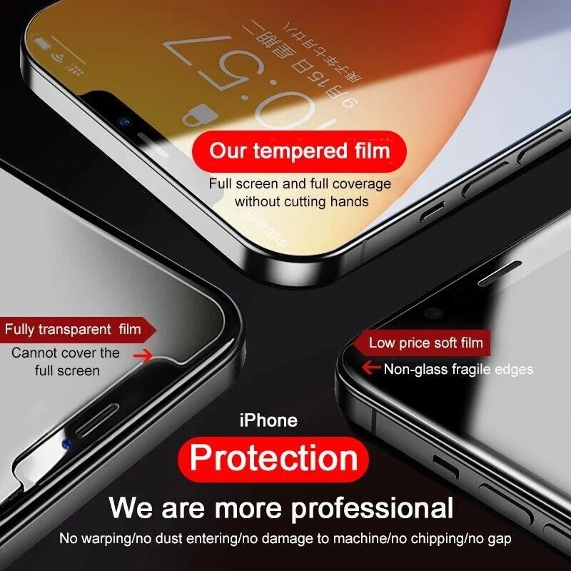 Protector de lente de pantalla de vidrio templado para iPhone 17 16 15 14 13 12 Pro Max Foto 4 de 4
