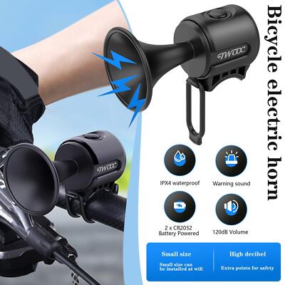 NEW Electric Bicycle Horn Loud Bike Bell With Warning FAST Sound Sco M7H2