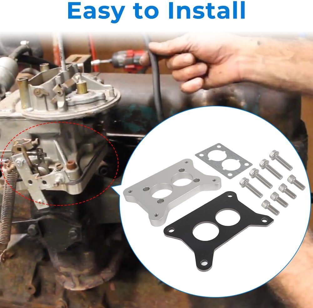 Carburetor Adapter Plate w/ Gasket & Bolts For Jeep AMC CJ 258 4.2