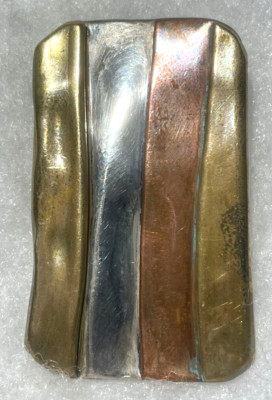 Moderner Lazaro G Tri Tone Sterling Massiv Messing Kupfer, Gutierrez Anhänger