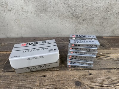 Basf 90 Pro II Chrome Cassette Tapes NOS Vintage Lot Of 7 In Box