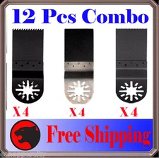 12  Pc Oscillating MultiTool Saw For Blade  Wood Metal Cutting